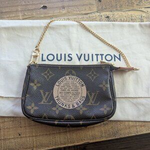 Auth Louis Vuitton Pochette Accessoires Limited Edition Monogram Canvas Mini